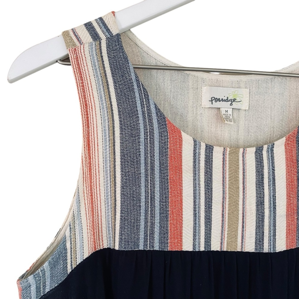 Anthropologie Porridge Trapeze Striped Rayon Blend Sleeveless‎ Dress Size Medium - Picture 5 of 8